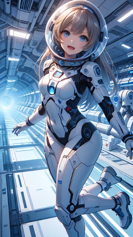 beautiful feet, trickle, white background, The art work is, Includes lots of vibrant colors and blurry surreal details, Scattered beneath the surface, Highly detailed focus, realistic, Humanity, (best quality), slave collar, and the tongue sticks out, scream, sweat legs, royal sister, Ripe body, 4K, White, plump and delicate body, plump ass,cute女の子のダイナミックなポーズ, She wears a form-fitting, Immediately grab attention, Shimmers in different neon colors when exposed to light, It is a small LED light that flashes to an invisible beat, そして遊び心のあるlaughterが彼女の唇を飾ります, With background: Hype Color – Neon Pink, and deep yellow, Create an energetic vortex, White lightning streaks zigzagging across the background, 最high quality、best image quality、masterpiece、woman((18-year-old、cute、blonde、long hair、Black Robot Armor、Luminescent chest parts、Gold Arm、big bust、Bust 95、wide open chest、Slender、laughter、cyber eyes、Show the whole body、beam effect))、high quality、Depth of bounds written、((Inside the spaceship)), (Outside the window, space, Earth from space, spaceport)、With background((Cyberworld))、depth((Computer mass))