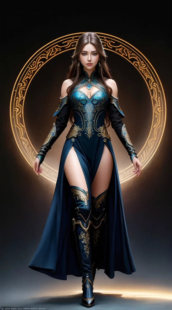 (((full body photo))) 8k portrait of beautiful cyborg with brown hair,iintricate,ellegance,Highly meticulous,captivating blue eyes,A majestic,Digital photography,The artistic germination and art of Ruan Jia and Greg Rutkovsky Surrealist painting lace,brokenglass,(tmasterpiece,Sideslit,exquisite and beautiful eyes:1.2 ), Human Development Report,