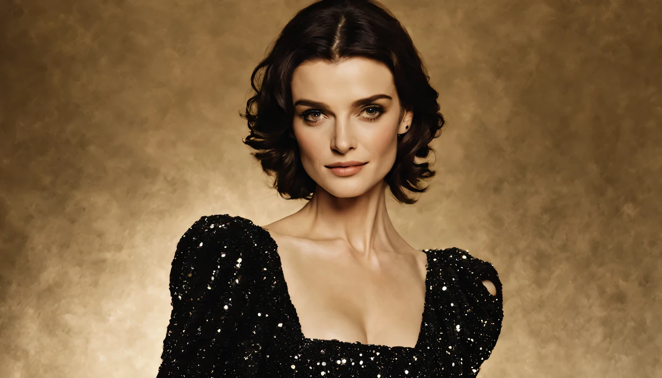 Mulher Anjo celestial, extremamente bonita (Rachel Weisz), (25 anos), vestido Preto brilhante detalhado e olhos claros brilhantes, humano, asas imponentes, poderoso, cores muito brilhantes, light particles, com luz brilhante, Mshiff, Arte do papel de parede, Papel de parede UHD