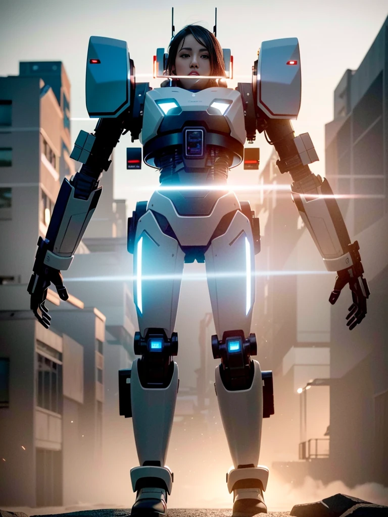 Ultra Realistic, 8K, Ultra High Resolution, (Realistic: 1.6), Realistic, Ultra-Realistic 8K, Extremely Detailed CG Unity 8k wallpapers, RAW Photos, ((Best Quality)), ((Masterpiece)), (Very Detailed: 1.3), 3D, (Bikini Mech: 1.3), Beautiful Cyberpunk Woman with Her Mecha in the City Ruins of Forgotten Wars, Ancient Technology, HDR (High Dynamic Range), Ray Tracing, NVIDIA RTX, Super Resolution, Unreal 5, Subsurface Scattering, PBR Texture, Post Processing, Anisotropic Filtering, Depth of Field, Maximum Sharpness and Acutance, Multilayer Texture, Albedo and Highlight Mapping, Surface Shading, Accurate Simulation of Light-Material Interactions, Perfect Proportions, Octane Rendering, Two-tone Lighting, Low ISO, White Balance, Rule of Thirds, Wide Aperture, 8K RAW, High Efficiency Subpixels, Subpixel Convolution, Luminescent Particles, Light Scattering, Tyndall Effect