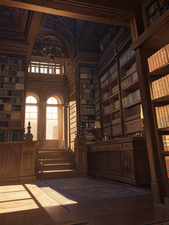 Extreme detail, masterpiece, ancient library, (secret map):1.4, hidden city, adventurous explorer, mysterious journey, legendary discovery