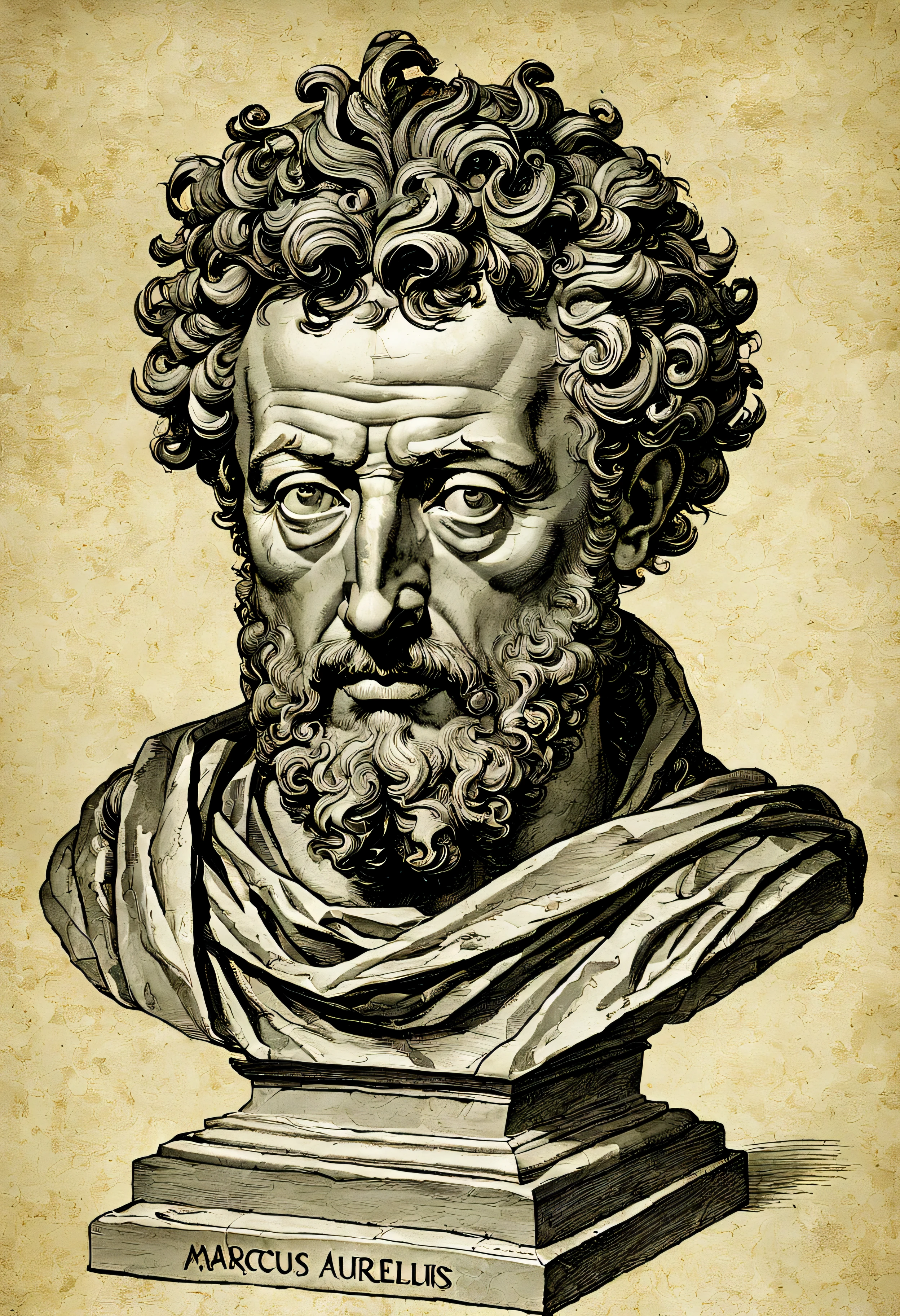 carricature of marcus aurelius