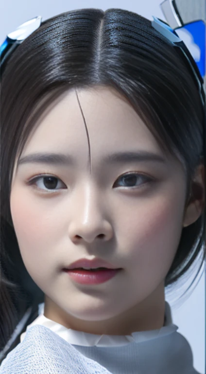 hong girls free pictures, in the style of photorealistic rendering, silver, 32k uhd, realistic portrait, elegant realism, fairycore, multilayered 