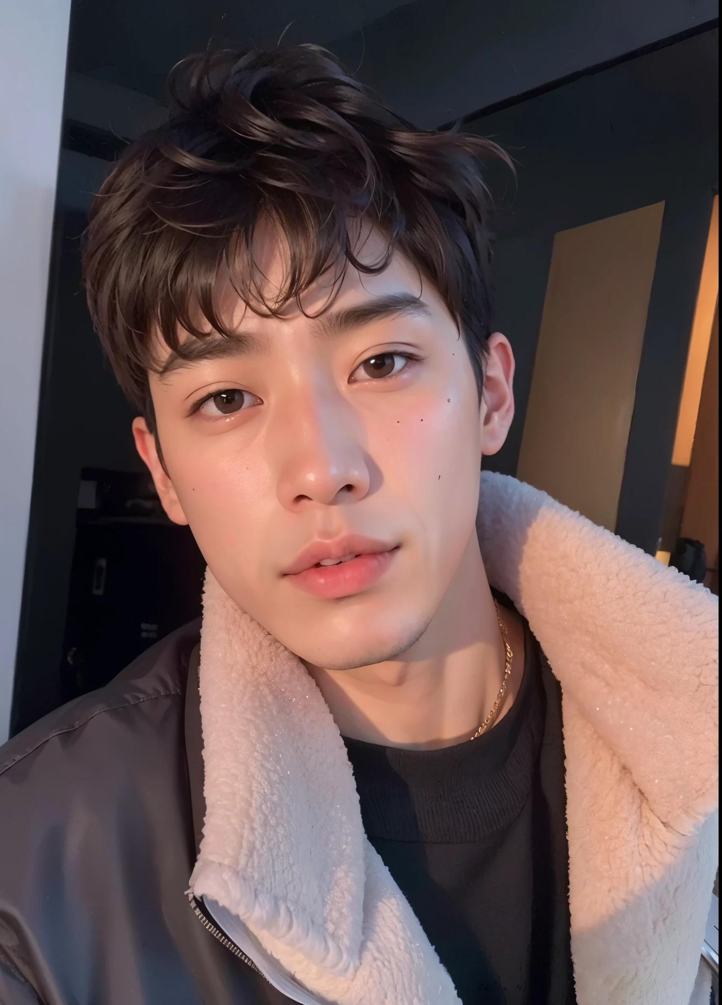 Hombre arafed con chaqueta y camisa negra posando para una foto., hyung tae, foto de perfil en la cabeza, cai xukun, kim doyoung, Jinyoung Shin, TaeJune Kim, Siwoo Kim, hsiao-ron, pale korean adorable face, taken in the early 2020s, hong junio hyung, diez lee, duende