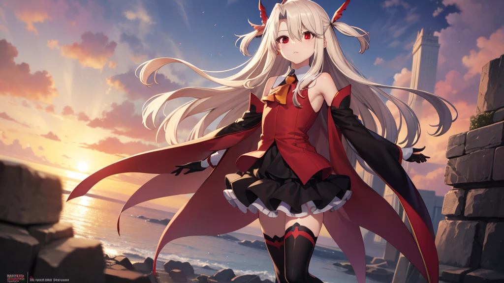 anime style,flat chest shota,kawaiI small little shota,oriental dragon shota,oriental dragon horn and tail,long hair,white hair,messy hair,zip slit red bodycon Cheongsam dress,Lace up on flank,smiling,