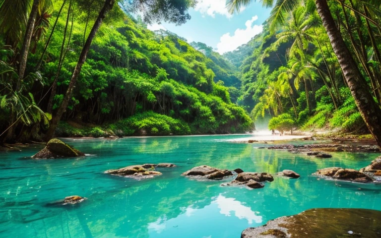 ((imagem ilustrativa)), bioma, paisagem, floresta tropical, scenario.
