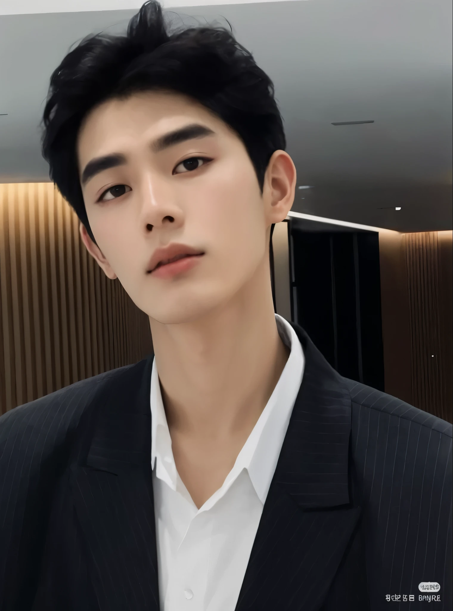 Arafed hombre con traje y camisa blanca posando para una foto, Siwoo Kim, inspirado por Zhang Han, kim doyoung, cai xukun, de cara delgada, Jinyoung Shin, Won Bin Lee, loong, yanjun chengt, guapo chad chin, hombre surcoreano, foto de perfil en la cabeza, delicate androgynous prince