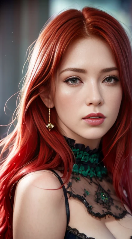 woman, solo, stripper, light red hair, dark grene eyes, detailed face, 
([Julianne Hough|Megan Fox|Christina Hendricks]:0.8), (puffy lips :0.9),
masterpiece, professional, high quality, beautiful, amazing, gothic, Getty Images, miko, giant,
photoshoot, 4k, realistic, detailed background, abhorrent, real life, by Walter Beach Humphrey, by Pierre Bonnard,