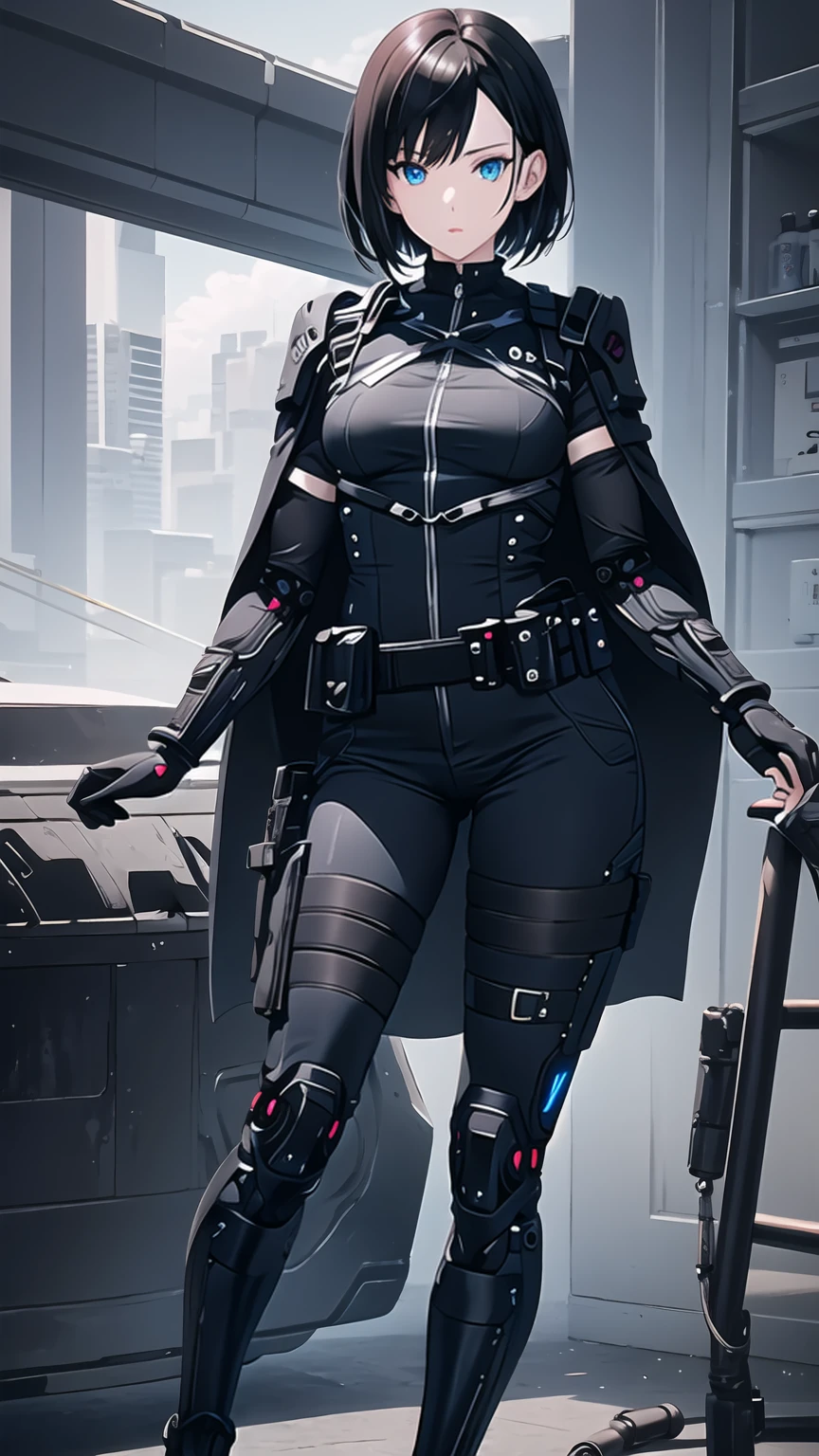 A beautiful girl wearing black tactical
uniform
with shorts and pantyhose,very high
tech looking outfit,a female anime style
character,looking at viewer,Standing,black
Single Shoulder Cape,black tactical
harness,black
bulletproof vest,short black hair
with blue ends,blue glowing
eyes,Heterochromia,red glossylips,black
tactical
boots,Drop Leg holster
(masterpiece), best quality, expressive
eyes, perfect face,cybernetic,exoskeleton
One robotic arm,android,cyborg,black
holster,black
utility Belt,Detailed Face Fleshy
Lips,(Expressive Detailed Eyes), Beautiful,
Gorgeous.Intricate Hair,
Ultra-Detailed, Correct Proportions,Best
Texture,1girl, A beautiful girl wearing black tactical
uniform
with shorts and pantyhose,very high
tech looking outfit,a female anime style
character,looking at
viewer, Standing,black
Single Shoulder Cape,black tactical
harness,black
bulletproof vest,short black hair
with blue ends,blue glowing
eyes,Heterochromia,red glossylips,
Medium ,full body,Drop Leg holster
(masterpiece), best quality, expressive
eyes, perfect
face,cybernetic,exoskeleton
One robotic arm,android,cyborg,black
holster,black
utility Belt,Detailed Face Fleshy
Lips,(Expressive Detailed Eyes)
Beautiful,
Gorgeous.Intricate Hair,
Ultra-Detailed, Correct Proportions,Best
Texture,1girl,A beautiful girl wearing black tactical
uniform
with shorts and pantyhose,very high
tech looking outfit,a female anime style
character,looking at
viewer, Standing,black
Single Shoulder Cape,black tactical
harness,black
bulletproof vest,short black hair
with blue ends,blue glowing
eyes,Heterochromia,red glossylips,
Medium ,full body,Drop Leg holster
(masterpiece), best quality, expressive
eyes, perfect
face,cybernetic,exoskeleton
One robotic arm,android,cyborg,black
holster,black
utility Belt,Detailed Face Fleshy
Lips,(Expressive Detailed Eyes)
Beautiful,
Gorgeous.Intricate Hair,
Ultra-Detailed, Correct Proportions,Best
Texture,1girl,sideboob,solo,fishnets,<lora:beautiful_de