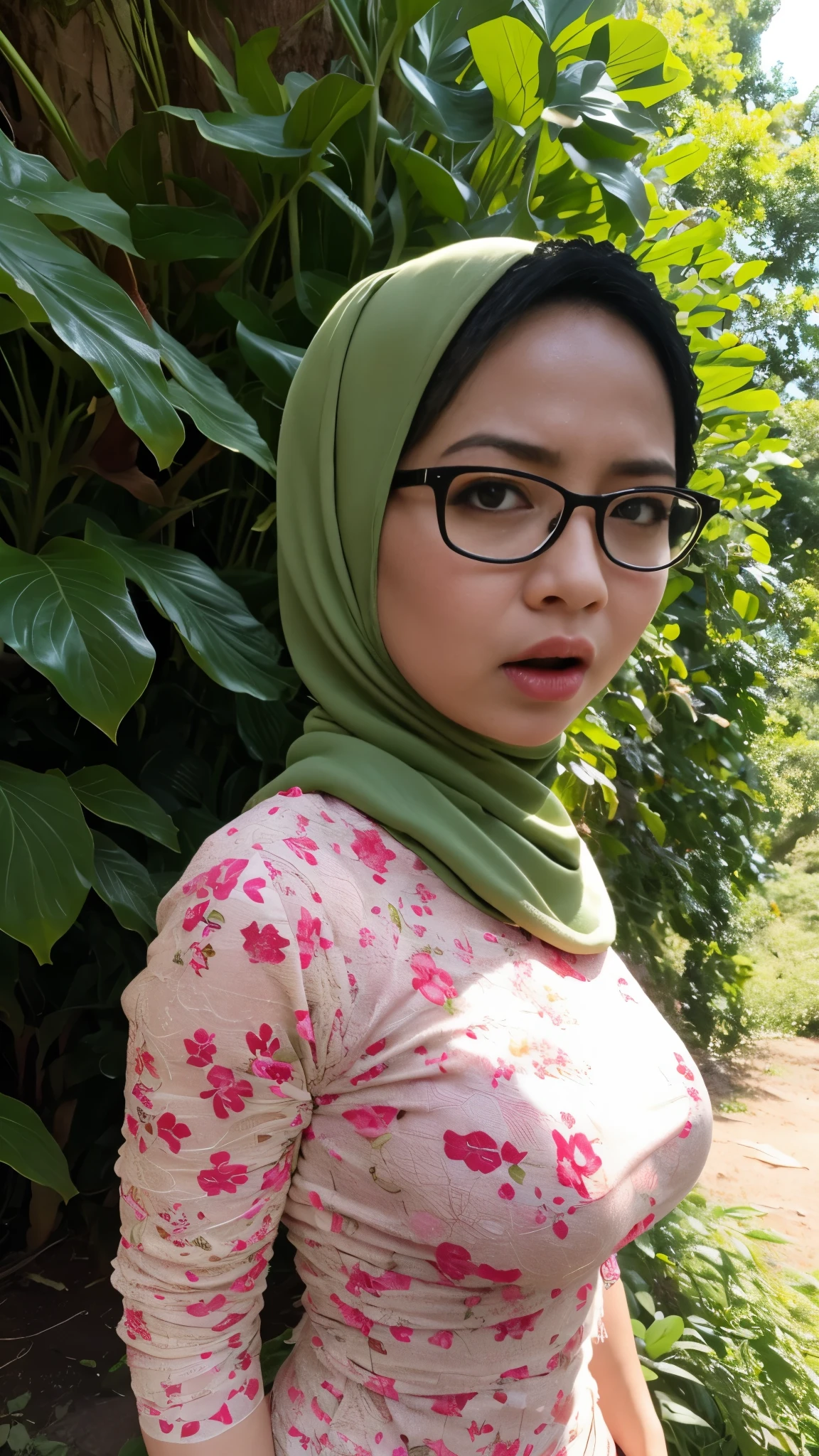 ("Tongue"), (Anger), (Anger), (Anger), (Anger), "G-String & Thong", "Oki Setiana Dewi", "Spectacles", ("Light Green Hijab Floral pattern Naked"), Chubby Wearing "Lace Floral Pattern Bra" & Short Hairy Pussy, "Facial expression in anger", "Light Green", "Light Green Lips", "Bokeh" My ass is huge Being in the forest, "Very angry facial reaction", (Heavy Huge Breasts Tits)