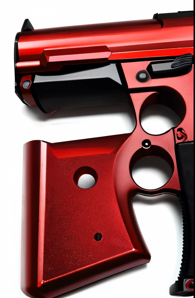 (red submachine gun),(red material),ultra-detailed,shiny,metallic,red uzi,military style,aggressive,sharp edges,highly reflective,striking appearance,weapon,firearm,dangerous,deadly,red hot,bold colors,dominant red,colorful,weapon of choice,powerful tool,metallic texture,lethal,masterpiece:1.2