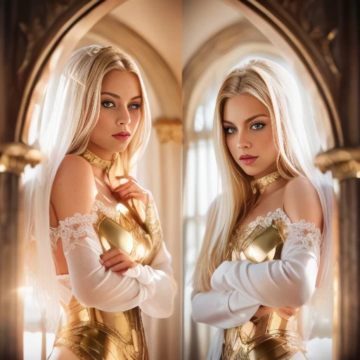 angel, armor gold (masterpiece, best quality, high resolution:1.4), 1girl, angel, skin pores texture, Hair blonde, HD , Photography, movie, cinematic, full Body, Realistic, (8k, RAW photo, best quality, masterpiece:1.2), (realistic, photo-realistic:1.33), best quality, detailed eyes blue, cute,natural lighting, depth of field, film grain, wrinkled skin, sharp, detailed and realistic portrait of a woman ,(freckles:0.5)