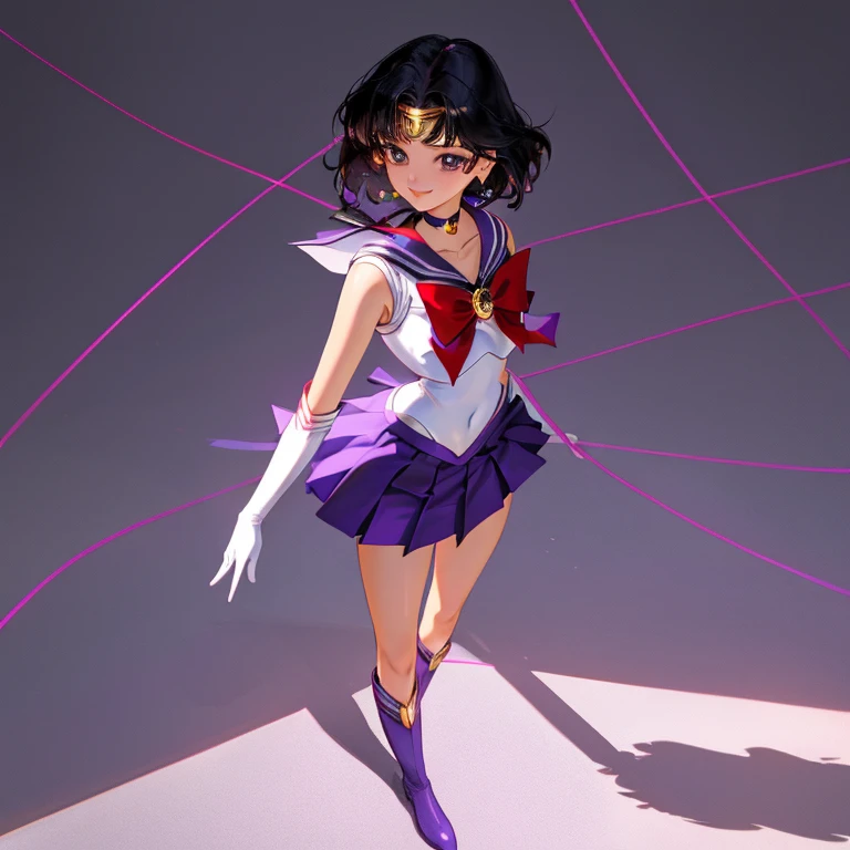 {{{{amazing quality, great quality, high quality, very aesthetic, aesthetic, best quality}}}},
realistic, photo, shadow, Three-dimensional, absurdres, Digital art,
black hair, short hair, trimmed hair, shiny hair, blunt bangs, short sideburns,
{{flat chest}}, {{small breasts}}, {{detailed body}}, slim thighs, thin thighs, tareme,
{{{{sailor saturn}}}}, {sailor senshi uniform}, 8 years old,
smile, big eyes, both shoulders expose, covered navel
purple sailor collar, purple skirt, white elbow gloves, purple boots, purple choker, circlet, jewelry,
red bow tie, red waist ribbon
beautiful girl, {one girl}, cute, pretty, lovely, charming, teenage, cute, pretty, lovely, charming, kawaii,
dynamic composition,