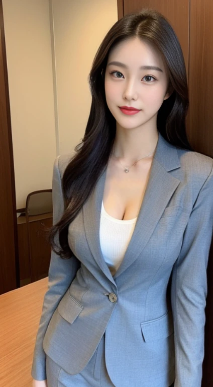 Tall and slender beauty、Beauty in suits、Colossal tits、undershirt、Cool beauty、Career woman、Japan beauties、modeled、tiese，office room，janelas