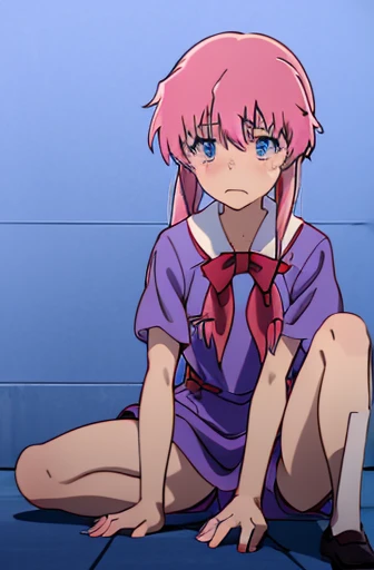nsfw,Future Diary、My wife Yuna、sex、rape、torn clothes、crying face、resistance、vaginal 、Normal position、Holding down、school uniform,red bow tie,blue shirt,short sleeve、whole body、spread your legs、Hand up