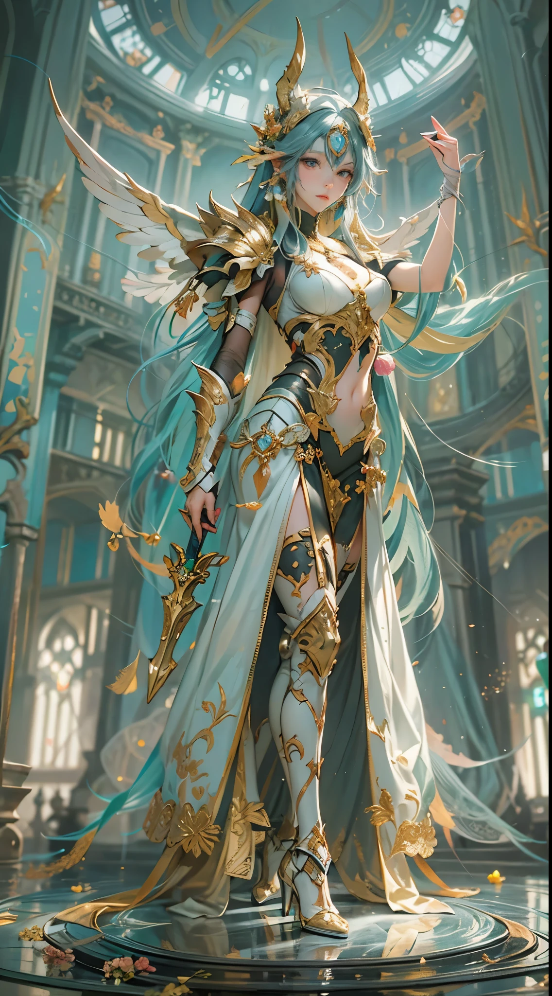 Wear a gorgeous platinum armor suit、Heroic portrait photo of the goddess，（（Light bokeh）），iintricate，（gold, Steel, metal [sceptre]），ellegance，tack sharp focus，photography of：greg rutkovsky，gentlesoftlighting，vivd colour，tmasterpiece，（（a paradise） )), 详细的脸