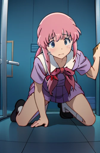 nsfw,Future Diary、My wife Yuna、sex、rape、torn clothes、crying face、resistance、vaginal 、Normal position、Holding down、school uniform,red bow tie,blue shirt,short sleeve、whole body、spread your legs、raise your hand、rape