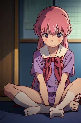 nsfw,Future Diary、My wife Yuna、sex、torn clothes、crying face、resistance、vaginal 、Normal position、Holding down、school uniform,red bow tie,blue shirt,short sleeve、whole body、spread your legs、raise your hand