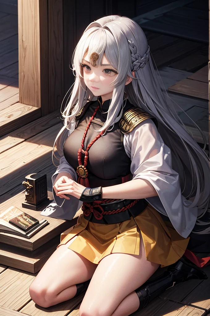 Beautiful female warriors during the Warring States Period、woman with half long hair、Samurai Idetouch、samurai pose、Great sword、、The appearance of the samurai、Computer graphic arts、。.。.。.。.。.。.。.。.。.3D、high resolution、top quality、upper part of body、8K character concept、32k、pixiv、Enlightenment、 Super detailed、Super detailed的脸、megapixel、 Ultra HD HDR、Claire、Over-decorated