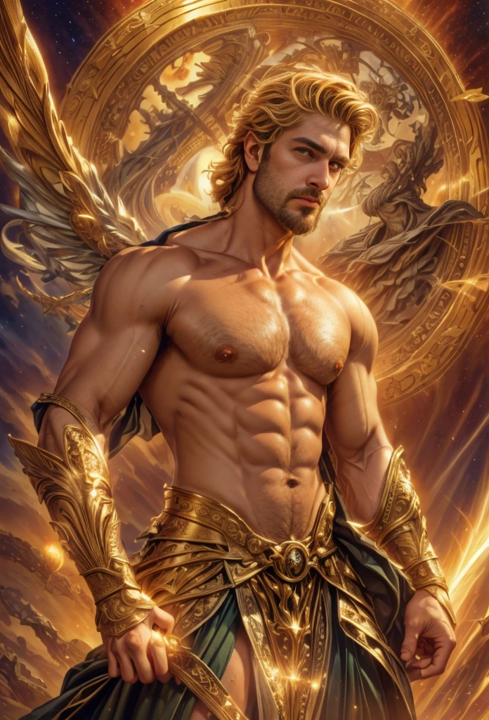 um retrato de(( um homem belo como os Deuses )), ((peitoral forte e largo)), pernas fortes e musculosasin high definition, em 8K de ((um homem)) de 18 anos, (( Homem)), Deus do Mar, Deus do Oceano, Luthien, arte de deus, Deus da mitologia grega, Deus da Lua, Deus do amor e da paz, deus bonito, Mitologia do Deus da Terra, o deus Eros, Um retrato impressionante de um deus, Frank Kelly Freas, Estilo Karol Bak, ((beautiful face)), Ultra Definition, melhor qualidade, 32k ultra , Ultra HD