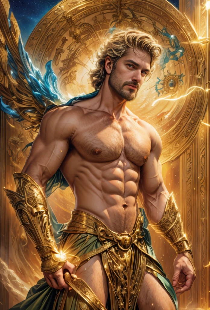 um retrato de(( um homem belo como os Deuses )), ((peitoral forte e largo)), pernas fortes e musculosasin high definition, em 8K de ((um homem)) de 18 anos, (( Homem)), Deus do Mar, Deus do Oceano, Luthien, arte de deus, Deus da mitologia grega, Deus da Lua, Deus do amor e da paz, deus bonito, Mitologia do Deus da Terra, o deus Eros, Um retrato impressionante de um deus, Frank Kelly Freas, Estilo Karol Bak, ((beautiful face)), Ultra Definition, melhor qualidade, 32k ultra , Ultra HD
