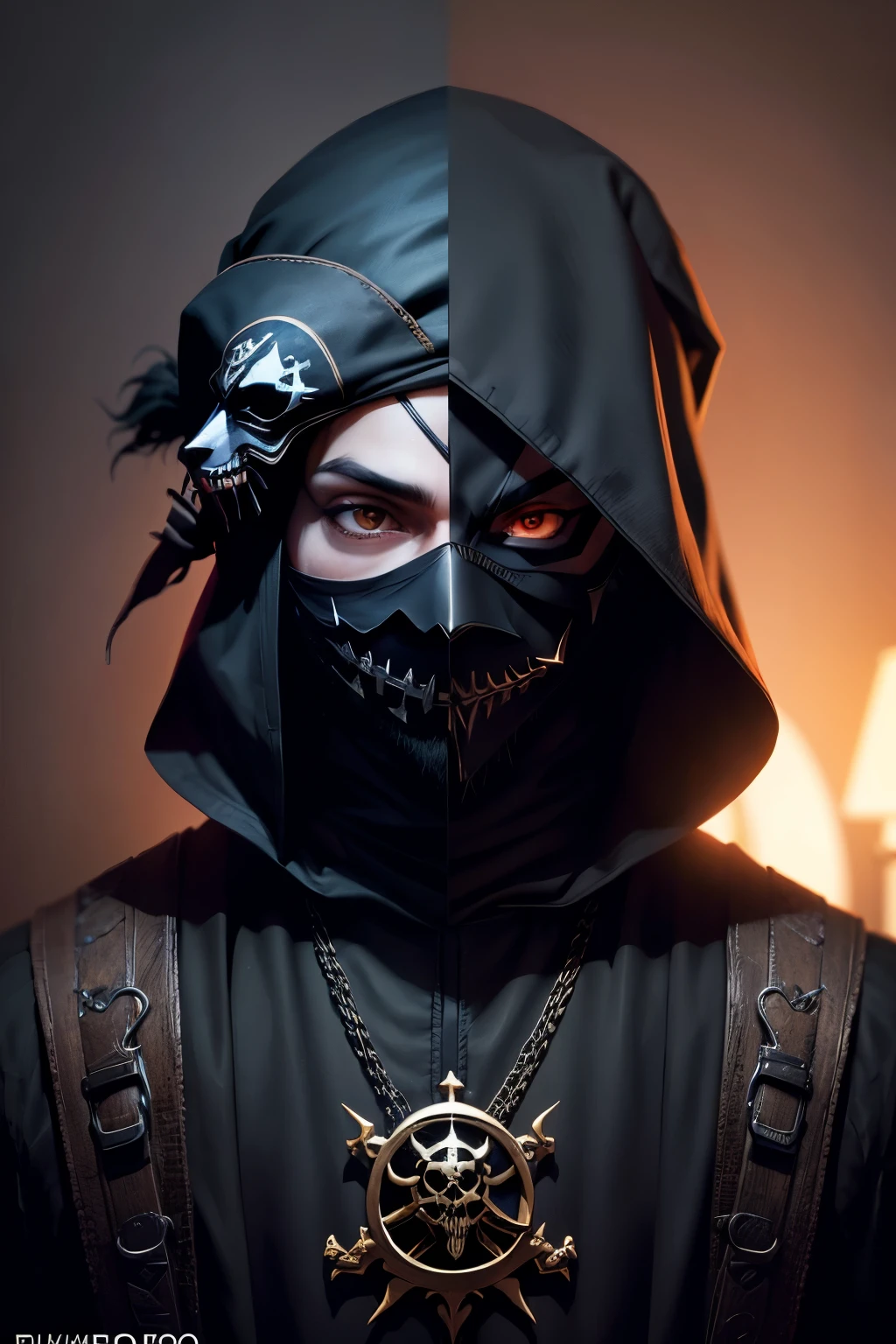 Dark Art Dark Web Pirata do Mal,Using an anonymous mask,darkness,escuro,4k, Sentado em uma poltrona, photo dimension 1080x1920