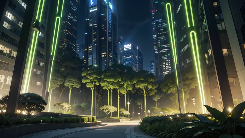 Futuristic City with Green Spaces: Integrate artificial forests seamlessly into the futuristic cityscape. Design parks and green areas using genetically modified trees and plants, showcasing vibrant colors and unique patterns.
Bioluminescent Flora: Implement genetically engineered plants with bioluminescent properties, creating a stunning display of natural light during the night. These glowing plants could be scattered throughout the city or concentrated in designated green zones.
Genetically Enhanced Wildlife: Introduce genetically modified animals that complement the artificial ecosystem. These creatures could have unique traits, such as adaptive camouflage or enhanced intelligence, contributing to the overall balance of the environment.
Smart Ecosystem Management: Utilize advanced genetic algorithms and AI-driven systems for the management of the artificial ecosystem. This ensures optimal conditions for both the city and its inhabitants, maintaining harmony between nature and technology.
Integration of Nature and Architecture: Incorporate elements of the artificial forest into the city's architecture. Imagine buildings with living facades composed of genetically modified vines and moss, creating a seamless blend between urban infrastructure and nature.
Biotech Skybridges: Design skybridges or walkways that connect different parts of the city, adorned with genetically modified hanging gardens. These suspended green spaces provide not only aesthetic beauty but also serve as recreational areas for residents.
Climate Control Through Genetics: Implement genetic modifications in plants to assist in climate control. Some plants could be engineered to absorb excess carbon dioxide or release specific compounds that enhance air quality.
Interactive Genetic Exhibits: Create public spaces featuring interactive genetic exhibits, educating citizens about the advancements in genetic engineering and its positive impact on the environment.