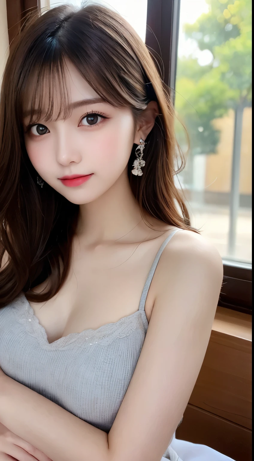 table top, highest quality, shape, Super detailed, finely, High resolution, 8k wallpaper, 完璧なダイナミックな構shape, beautiful and detailed eyes, winter dress,medium hair, small breasts, natural color lip, random sexy pose,smile,、20 year old girl、midnight、beautiful and detailed face、perfect and beautiful face,Big eyes、RAW photo、Spread your arms and legs wide apart、Express your best mood with your whole body、beautiful and detailed eyes、small face、beautiful duplex、slim face and style、blur the background