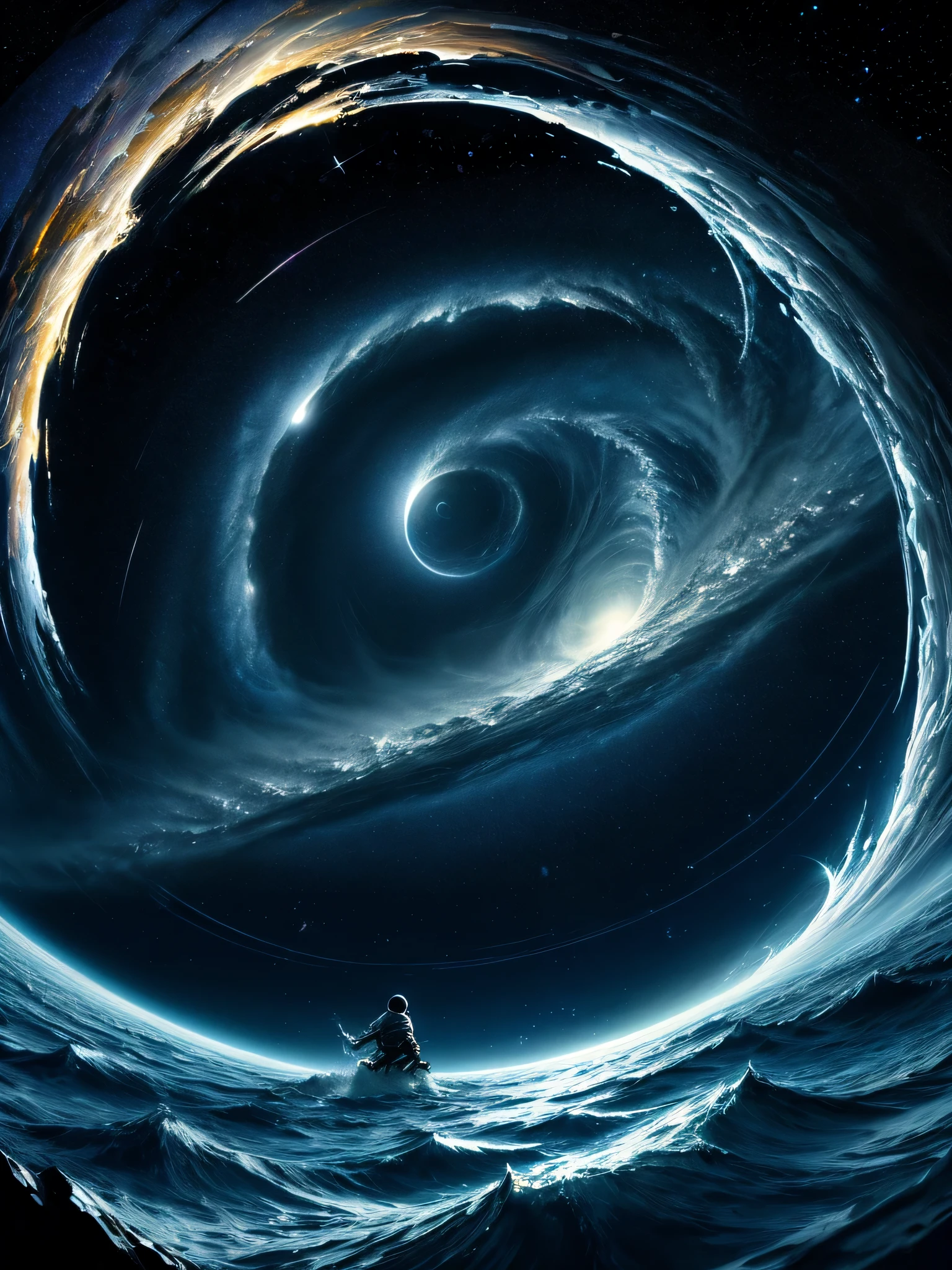 Starry sky moonlight barrier rotation, the stars rotate、swirling, oil, Ambient Glow,