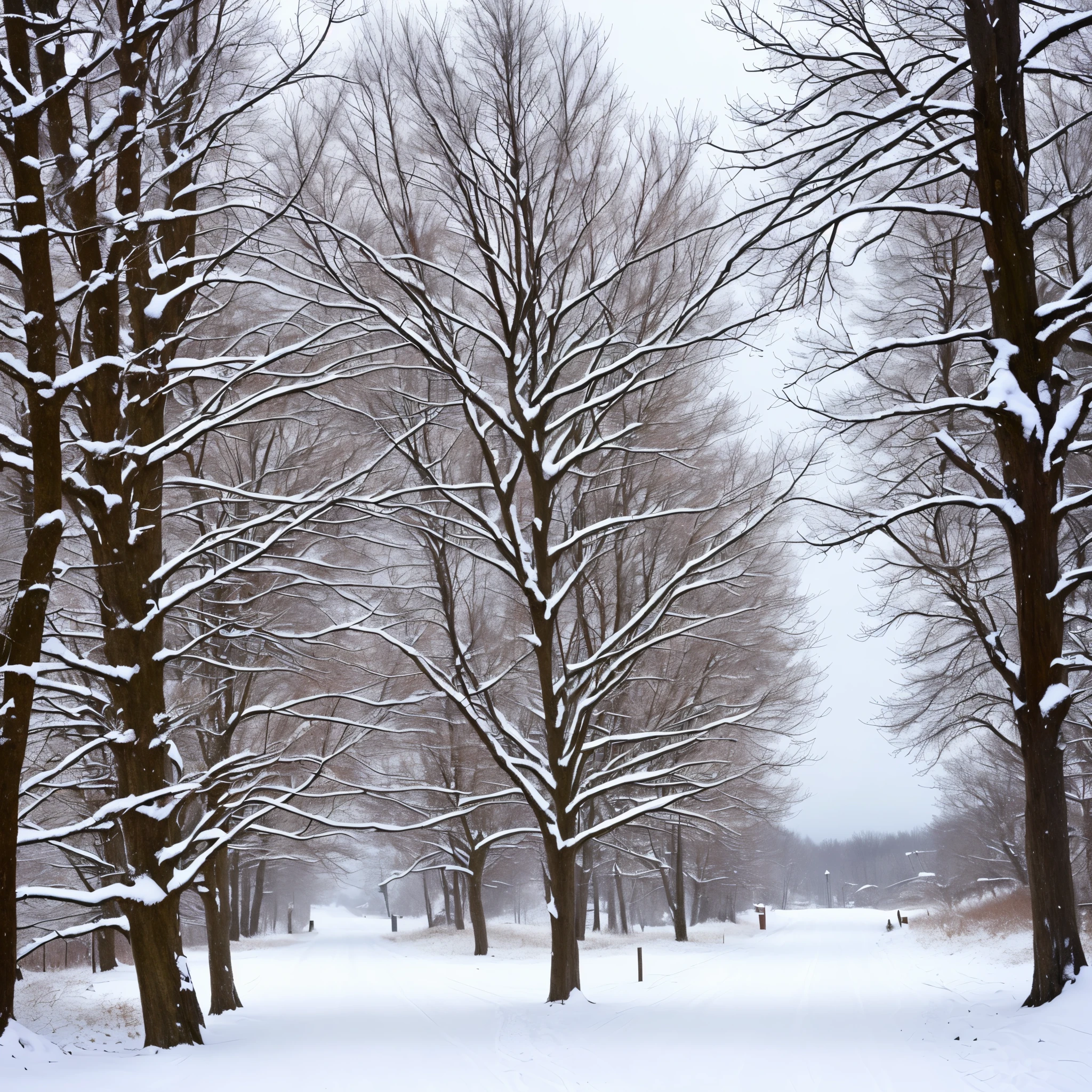 Snowy day in Maine.