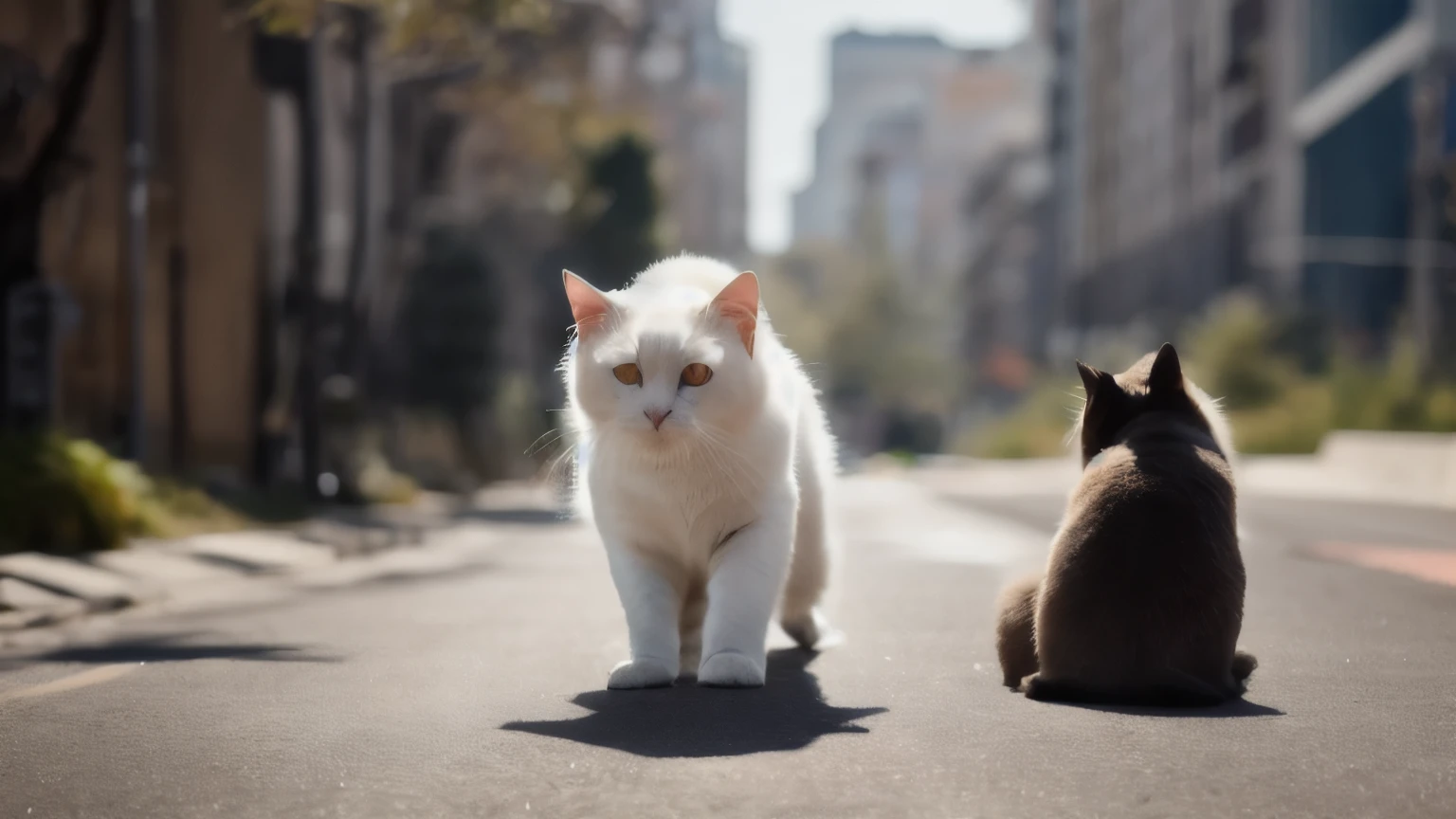 hyper ultra realistic photographs full body of A clumsy but enthusiastic cat attempts a downward-facing dog pose, his back legs splayed out at awkward angles and his front paws reaching precariously towards the floor. His tail swishes in frustration as he struggles to maintain balance. ratio 16:9, 4k, 8k resolution, High quality photo, high detailed, imagesharp focus, Cinematic lighting,hyperdetailed & Unreal engine, detail, realism, photography,cinematography, camera NIKON, lens NIKKOR flagship, masterpiece. hyper-maximalism, ultradetailed photorealistic, light skin imperfections, final render, vray, photo, fashion