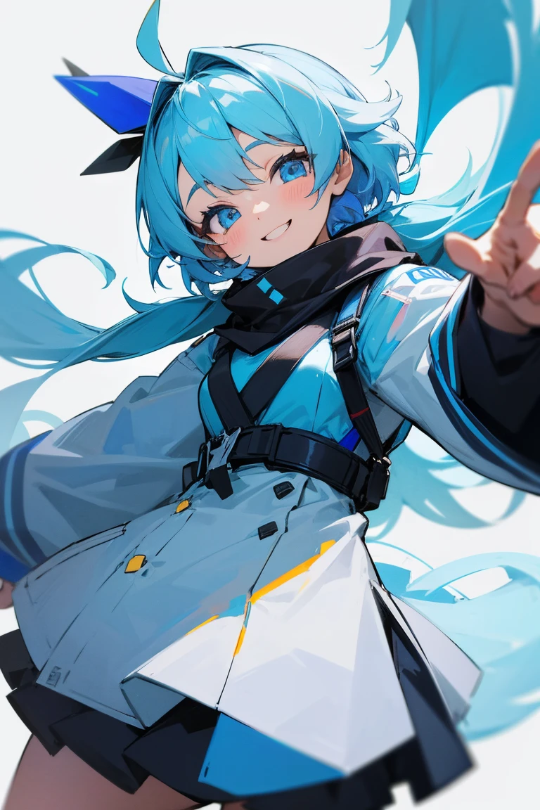 Vtuber wintergea　blue hair　Girl　smile 