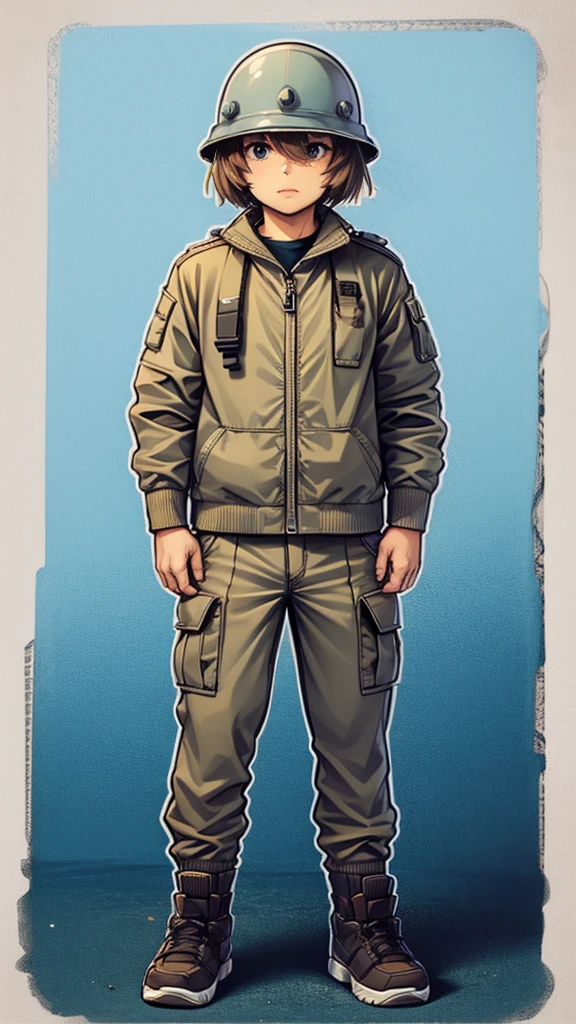 Wearing air force clothes，Cartoon，hawk, helmet