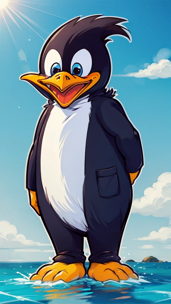 Cartoon，penguin,