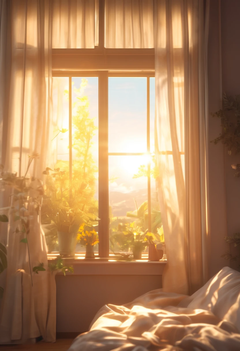 he morning light rays from an new window is coming in, in the style of snapshot aesthetic, dreamlike naturaleza,16k