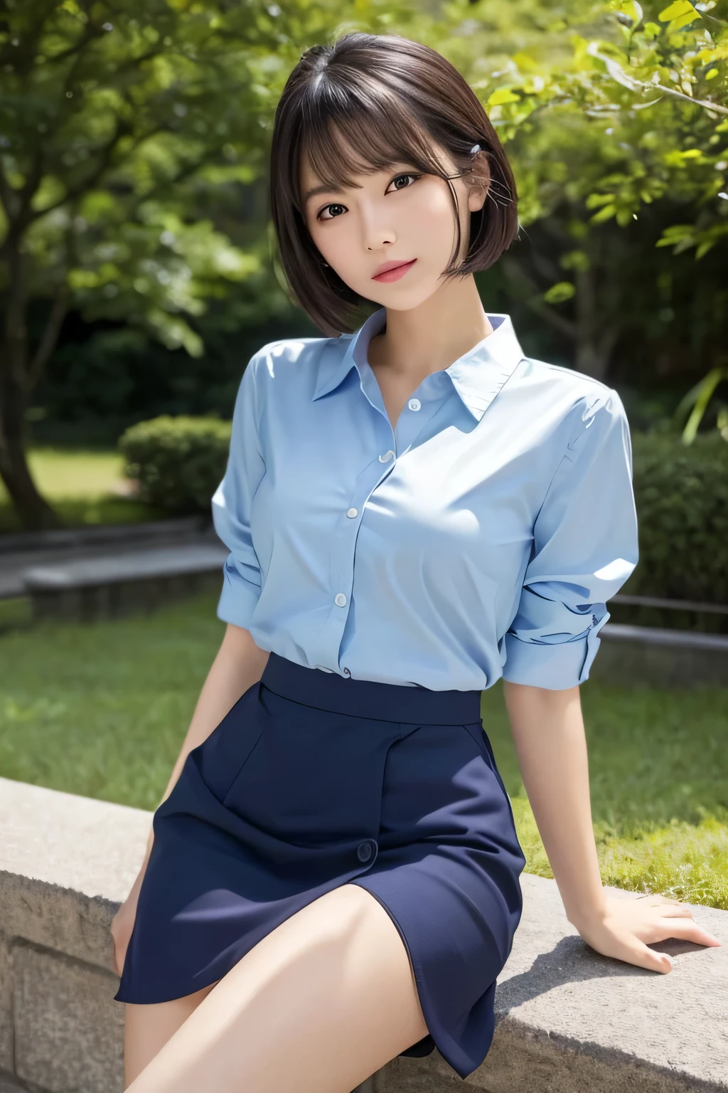 tmasterpiece,(actual), High detail CG unified 8K wallpaper, (Head office skin:1.2),8k ultra high definition, SLR camera, high high quality, ((1 plump girl, 25 age old, a skirt, ssmile, Sit near the classroom window, The figure is very thin，Medium and short hair, indoor)), 黑The eye, beautidful eyes, (dermis), Beautiful skins, Attractive, 超高分辨率, Surreal,k hd