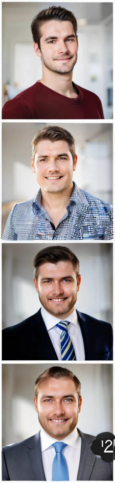 Close-up of a man with beard and tie, head and shoulders photography, head-shot and bodyshot, head-shot photography, head-shot photoshoot, 商业photo, head-shot photograph, body and head-shot, photo, Bowater, Charlie and Brom Gerard, head-shot profile picture, head-shot portrait, head-shot, head-shot photo, professionally retouched, smiling :: attractive, Sharing photo