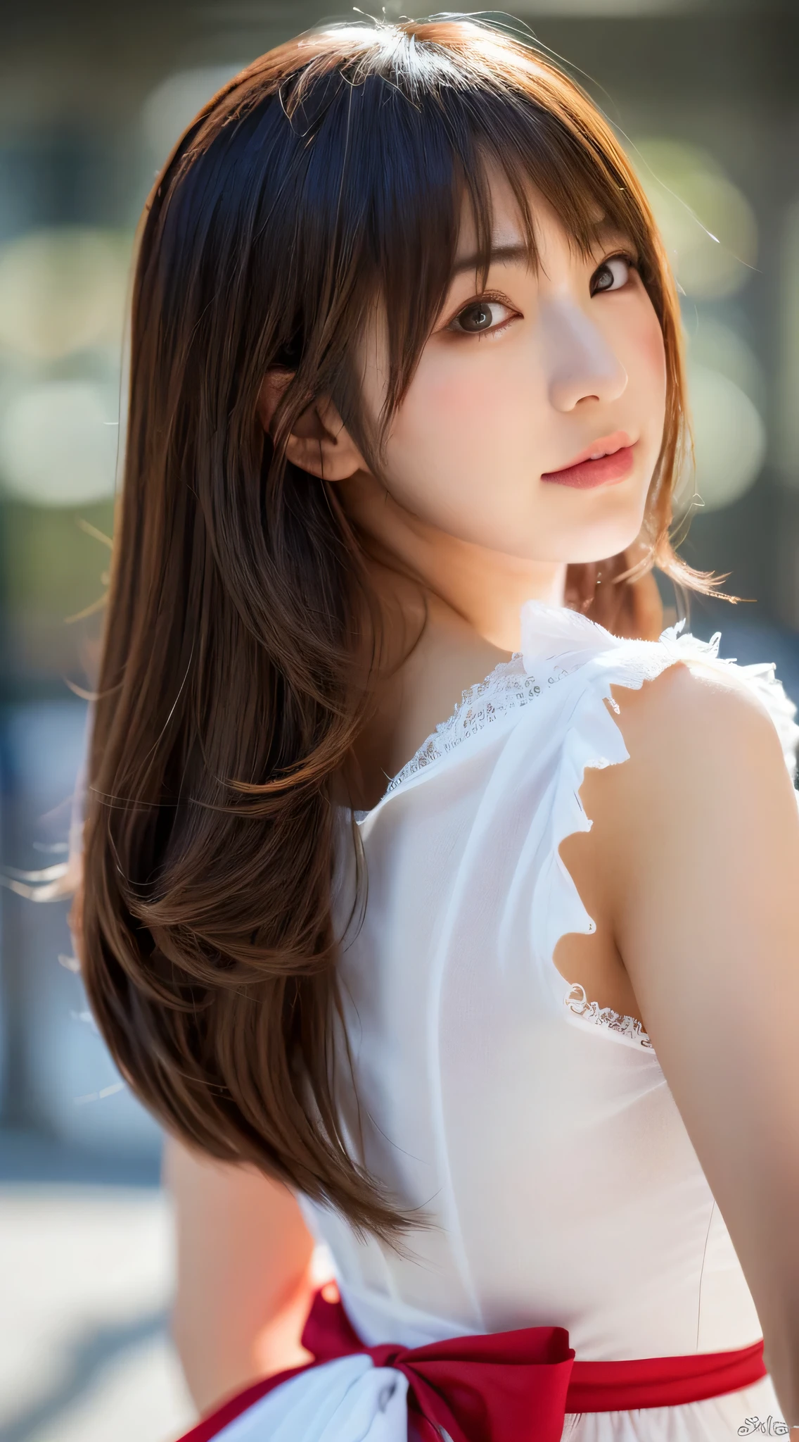 arafed asian woman in a maid outfit posing for a picture, japanese maid cafe, gorgeous maid, maid clothes, wearing a maid outfit, anime girls in maid costumes, cosplay of a catboy! maid! dress, maid, maid dress, shikamimi, narumi kakinouchi, , sakimichan、(Photoreal:1.4)、(Masseter muscle part:1.3)、 (intricate details:1.2), (clear pictures)、RAW photo, (highest quality, masterpiece:1.2),(intricate details:1.4),(octane rendering, 複雑な 3D レンダリングのSuper detailed, soft light in the studio, rim light, vivid details, Super detailed, realistic skin texture, details face, beautiful detailed eyes, Highly detailed CG Unity 16k wallpaper, compensate, (detailed background:1.2), shiny skin、