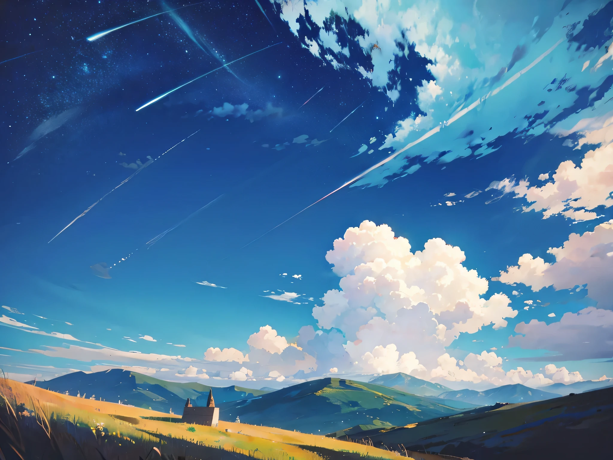 hill, wide field