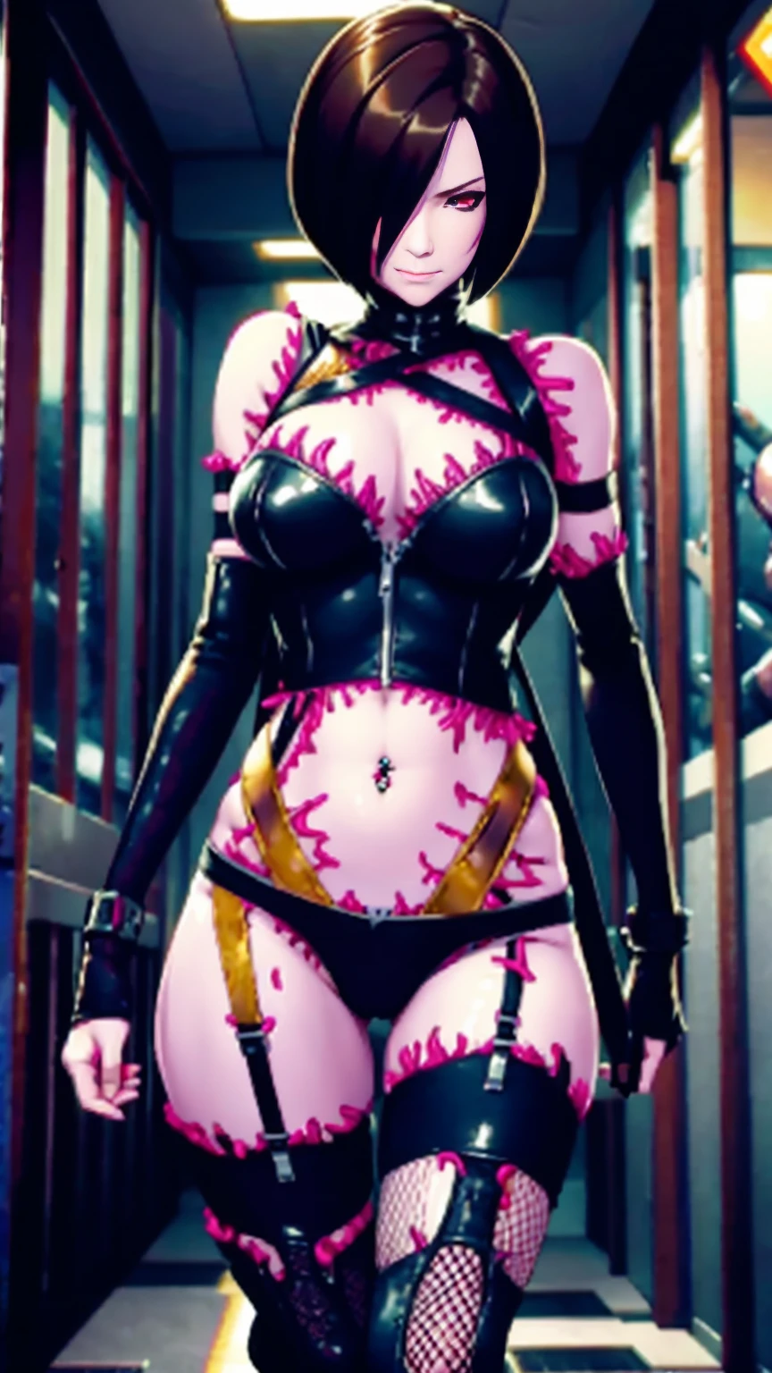 resident evil, jill valentine, sasha_zotova, monster girl, infected, infected body, infected veins, infection, fusion, zombie girl, nemesis (resident evil), nightmare waifu, G virus, virus, infection, symbiote, assimilation, monster girl, alternate form, corrupted, corruption, evil, dark_persona, parasite, parasite on body, parasitic tentacle, tentacle, tentacles, body invasion, veiny breasts,possession, evil grin, evil smile, red eyes, mature_female, hourglass figure 1girls, belly button piercing, brown hair, dual wielding, tactical nudity, tactical_gear, bondage gear, bondage harness, corset, bondage outfit, fishnet legwear, fishnet pantyhose, fishnet stockings, fishnets, fit female, g-string, navel piercing, , panties, pierced belly button, pierced navel, body invasion, pistol, short hair, thick, thick ass, thick thighs, thighhighs, thong, thong panties, thong underwear, underwear, older_female, garter belt, full body, harness, holster, holding gun, looking at viewer by Daniel Leister, by dmitrys, Full HD, 4K.