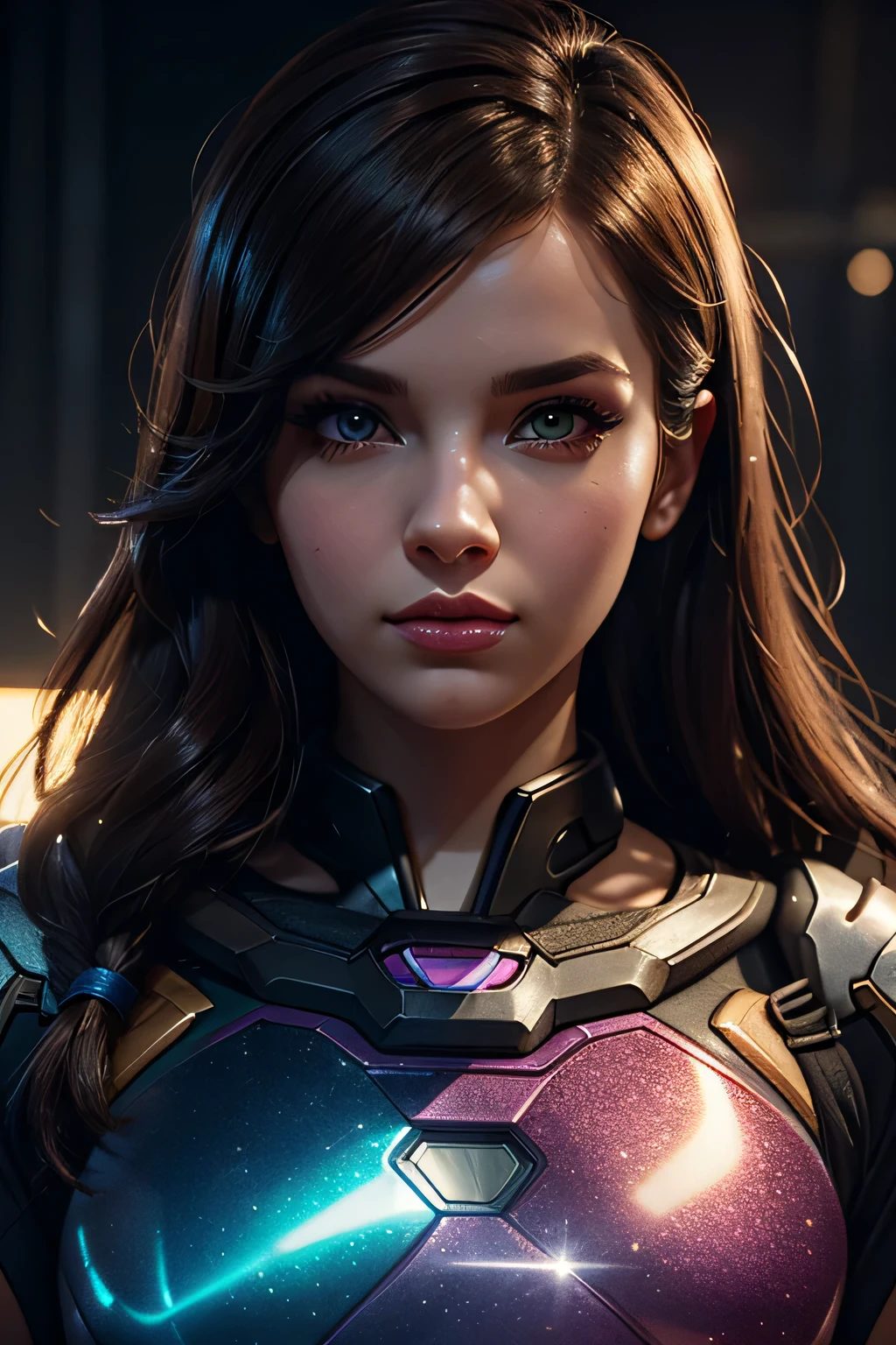1girl, D.va , overwatch, reflective, glistening skin, studio, super detailed, HD, visible pores, perfect hair, very detailed hair, perfect, very beautiful, a hyper realistic, masterpiece, highly detailed, cinematic lighting, ray tracing, cinematic composition. award winning photo, high contrast, light sparkles, clear face, beautiful dark brown eyes, eyes match