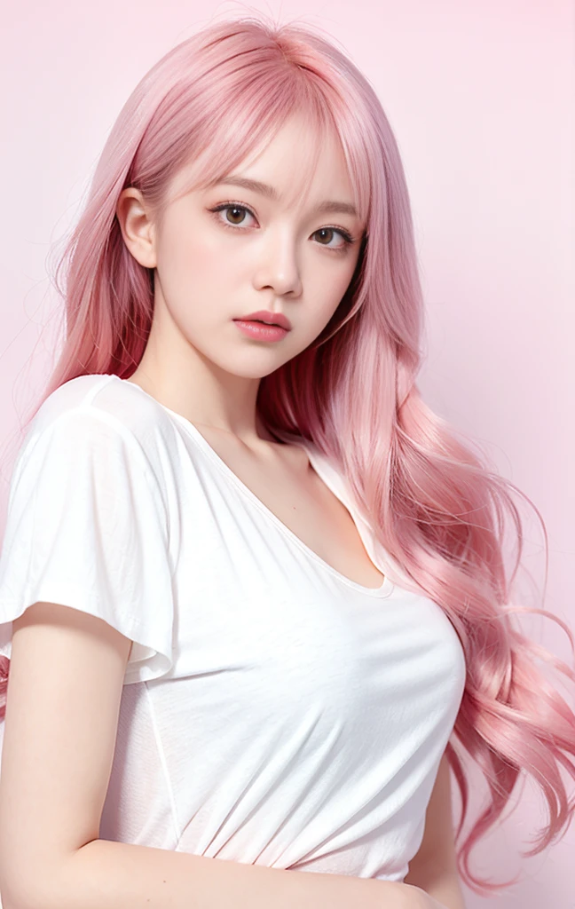 a cute , pink lips, wearing a bright white shirt, in the style of the soft aurorapunk color palette, an anime illustration of her face, animated gifs, hand-drawn animation, charming sketches, soft and bright, hazy romanticism, superplane style, white--air background 1:1--niji 5--expressive style