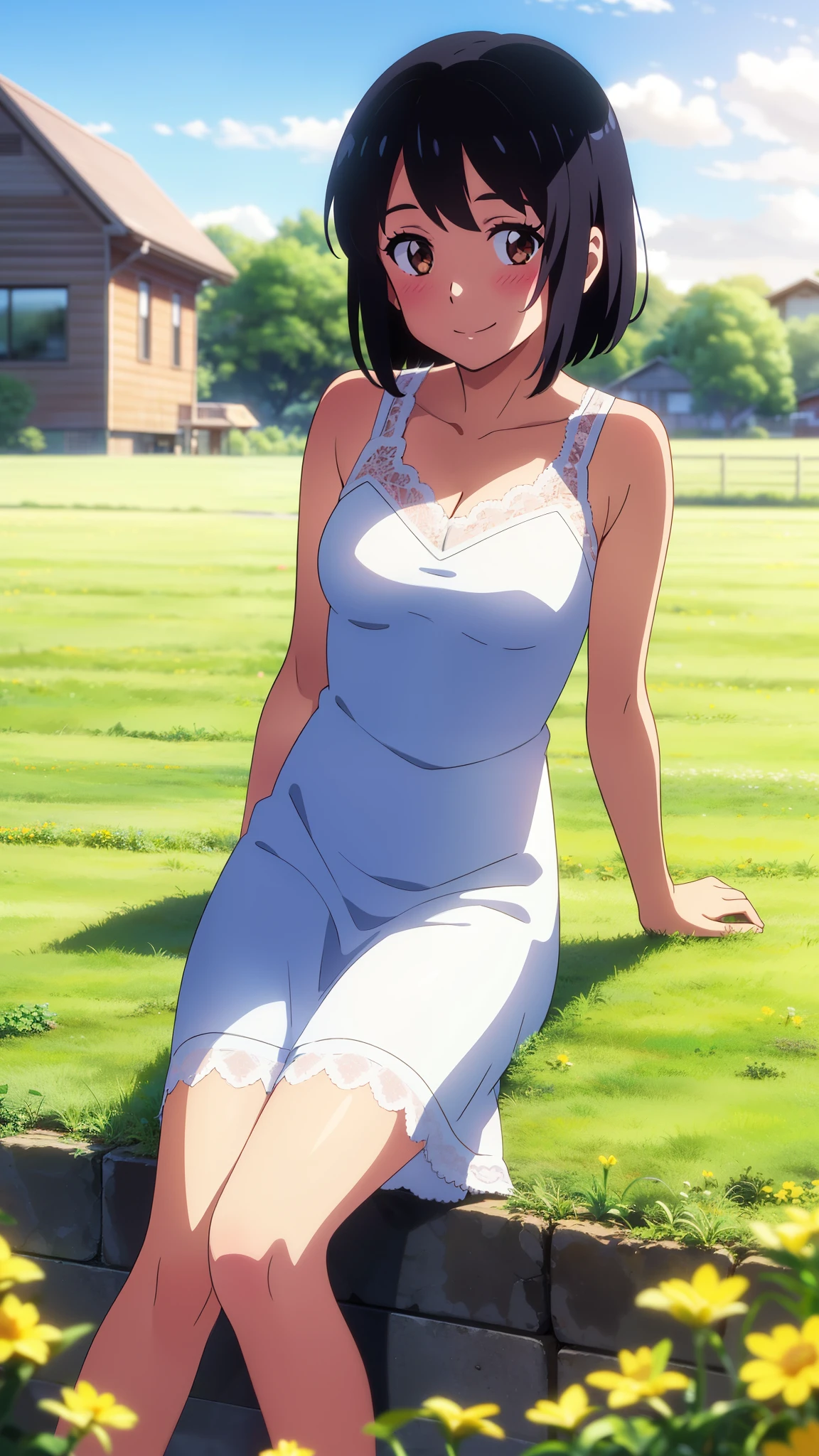 Re:Zero&#39;s Rem、light blue hair、short hair、table top、High resolution、many girls multiple girls、large crowd、lots of cute girls、big and full breasts、naughty body、See-through、throw、whole body、Are standing、confused face、blush、embarrassing、I&#39;panic、female shape&#39;Private parts are clearly visible、I can see your nipples、white skirt、micro mini skirt、very short skirt、Many people々々、in the crowd、bare chest、show your chest、Upper grade、A lot of milk comes out from the nipples、Breast milk gushes from the nipple、show your chest、bare chest、straw hat、white dress、sunflower field、bangs that cover one eye、pink hairpin、white sandals、have a bag of condoms、pull down pants