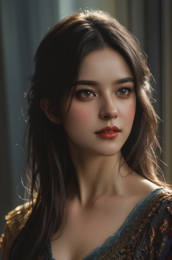 Midsummer's Night Dream, Shakespeare, detailed beautiful face. art by Alberto Mielgo and Andrew Atroshenko, detailed background.  dramatic, fine detail, atmospheric, vivid tones, octane render, sharp focus, sharp edges, Watercolor, trending on artstation, sharp focus, studio photo, intricate details, highly detailed, by greg rutkowski