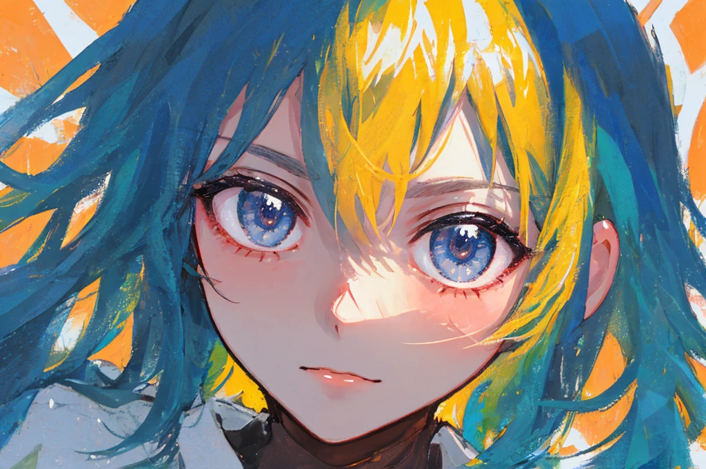 Masterpiece, best quality, super detailed, illustration, close-up, direct view, face focus, 1girl, look at the viewer