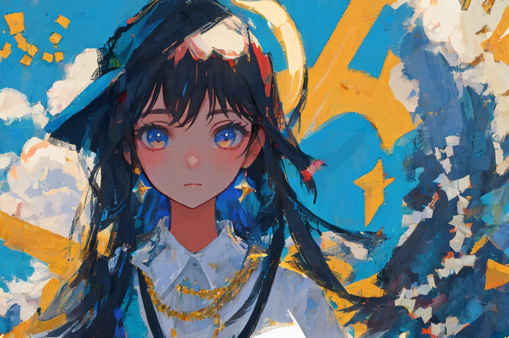 Masterpiece, best quality, super detailed, illustration, close-up, direct view, face focus, 1girl, look at the viewer
