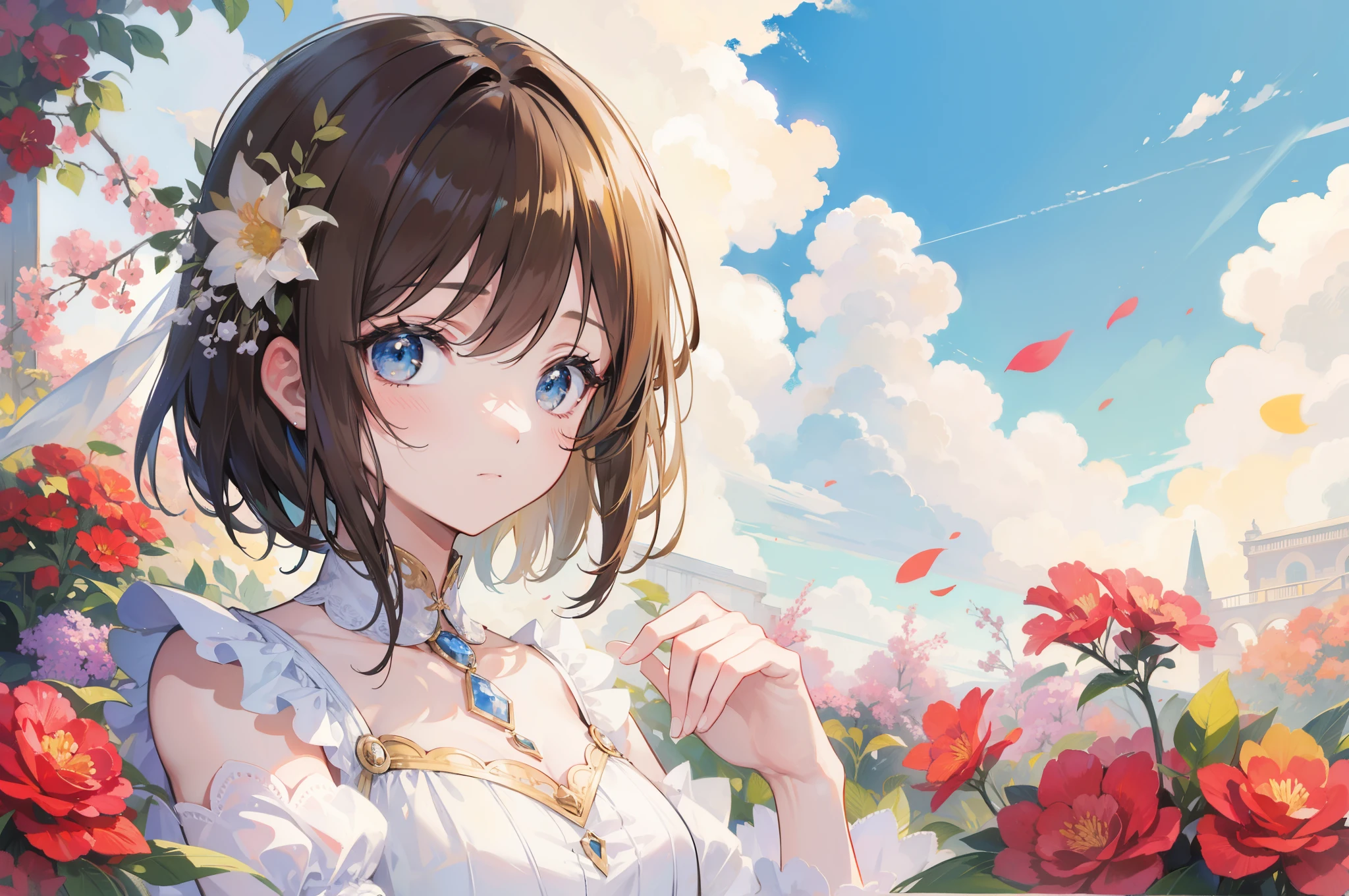 Sunny sky with few clouds、