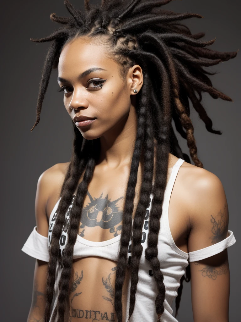 1girl, dreadlocks, alternative, cool attitude