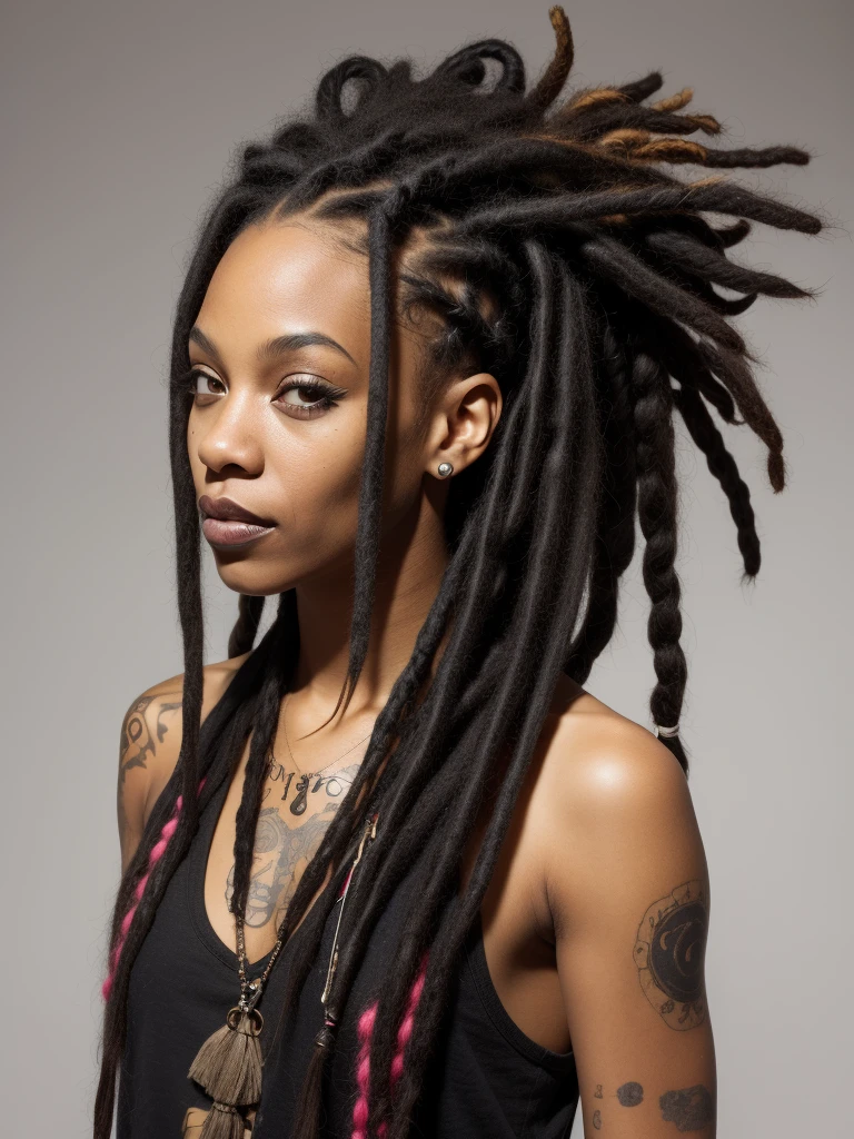 1girl, dreadlocks, alternative, cool attitude