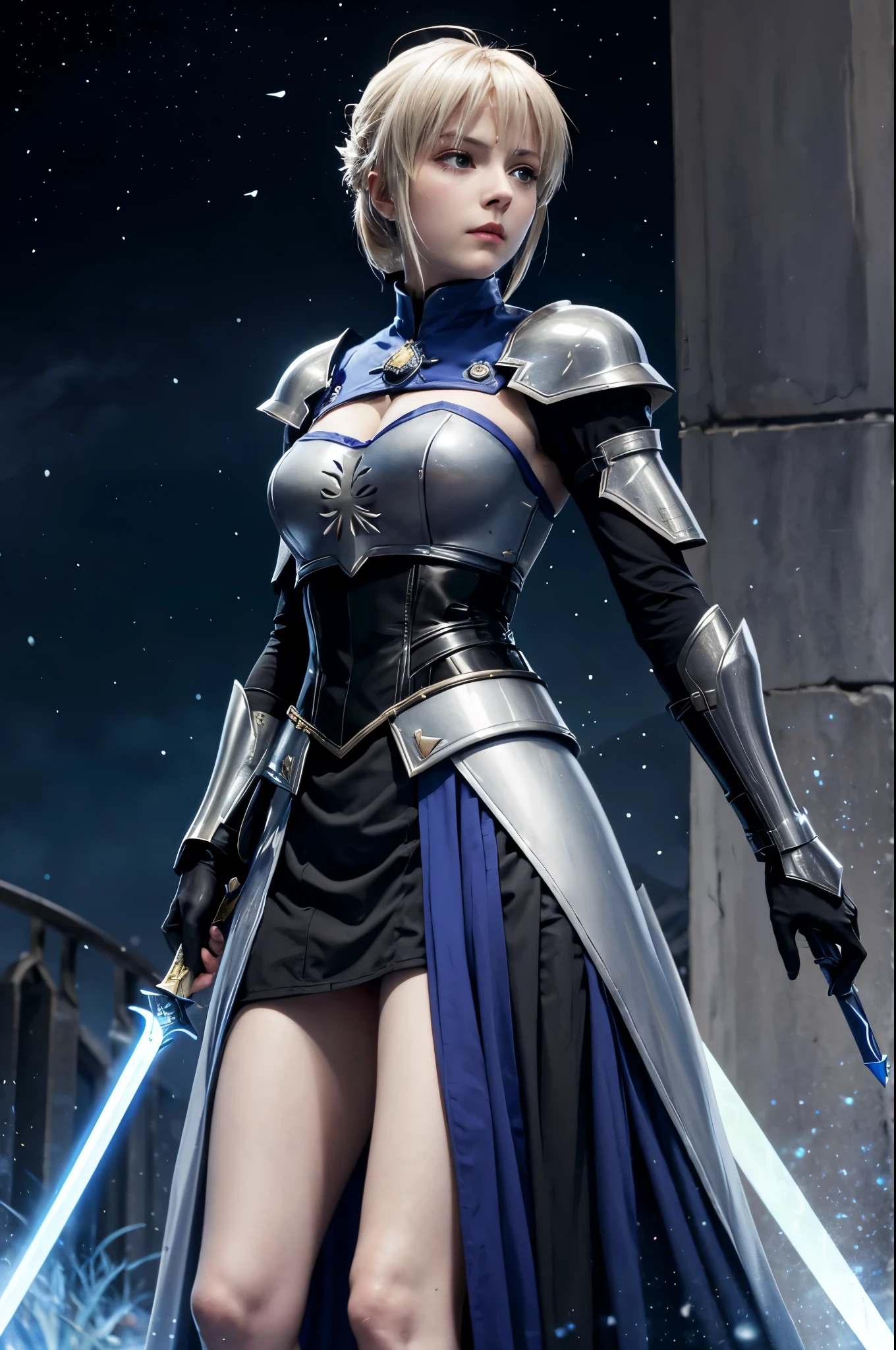 Artoria Pendragon (Saber):

Background: Artoria is a central character in the Fate series and is often depicted as the legendary King Arthur. In the series, she takes on the role of a heroic spirit summoned to participate in the Holy Grail War.

Class: Artoria is typically summoned as a Saber-class servant due to her exceptional swordsmanship and her iconic weapon, the holy sword Excalibur.

Personality: Saber is portrayed as a strong and noble leader, embodying the chivalric ideals of King Arthur. She is known for her sense of duty, honor, and determination. Role in Fate/stay night: Saber serves as the primary heroine in the visual novel "Fate/stay night," where players can follow her route and learn more about her backstory and motivations.

Abilities: As a heroic spirit, Saber possesses formidable combat skills, enhanced strength, agility, and magical abilities. Her noble phantasm, Excalibur, is a powerful and legendary sword with devastating capabilities.

Character Development: Throughout the various adaptations and routes in the Fate series, Saber undergoes significant character development, exploring themes of kingship, sacrifice, and the burdens of leadership.